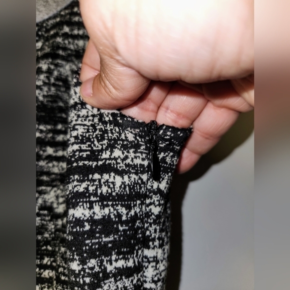 Anthropologie Tabitha Tema Dress Sheath Marled Stretch Knit In Grey And Black 8 - Picture 13 of 16